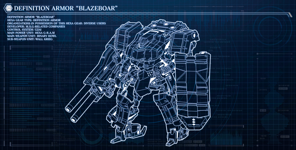 DEFINITION ARMOR “BLAZEBOAR” | HEXA GEAR . COM ‐ ヘキサギア オフィシャルサイト